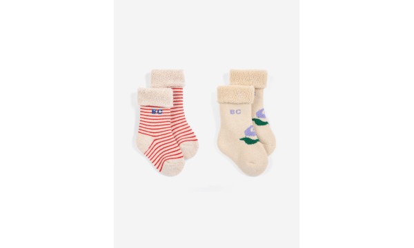 BOBO CHOSES Kojinių rinkinys, 2 vnt. BABY BC STAMP BLOOM