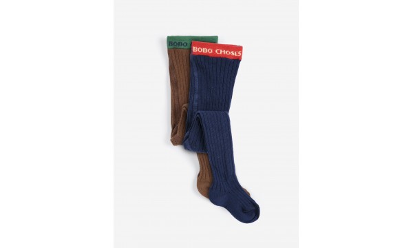 BOBO CHOSES Pėdkelnių rinkinys, 2 vnt. BABY BROWN