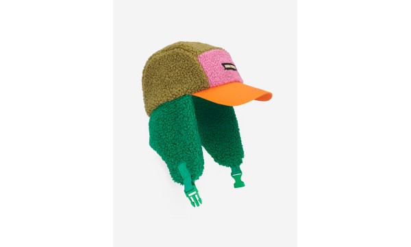 BOBO CHOSES Pašiltinta kepurė COLOR BLOCK PINK