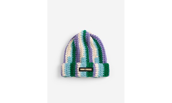 BOBO CHOSES Megzta kepurė AQUA BLUE