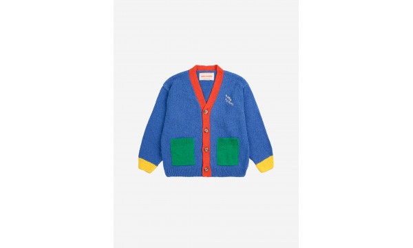 BOBO CHOSES Kardiganas BABY COLOR BLOCK BLUE