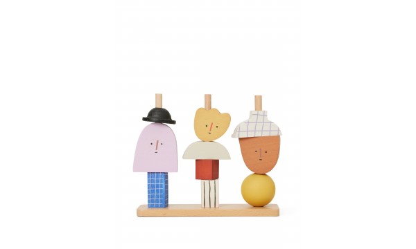 FERM LIVING KIDS Medinė dėlionė MULTI