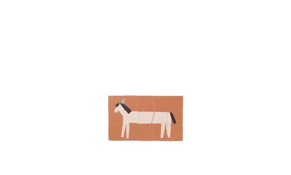 FERM LIVING KIDS Medinė Mini Dėlionė WALRUS/HORSE